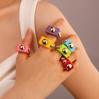 Geometric Acrylic Jewelry Exaggerated Personality Resin Ring