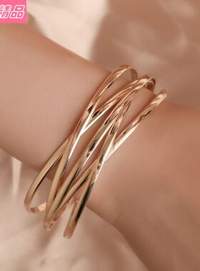 hot selling jewelry Fashion simple open metal cross bracelet