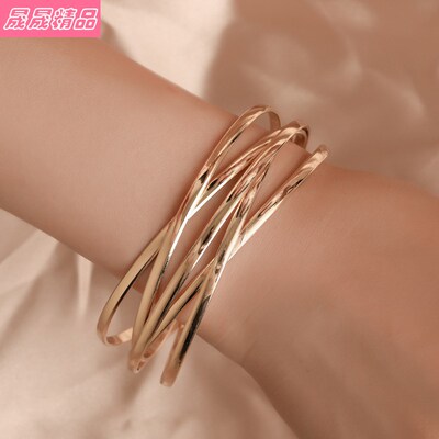 hot selling jewelry Fashion simple open metal cross bracelet