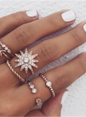 跨境戒指新款太阳戒指饰品