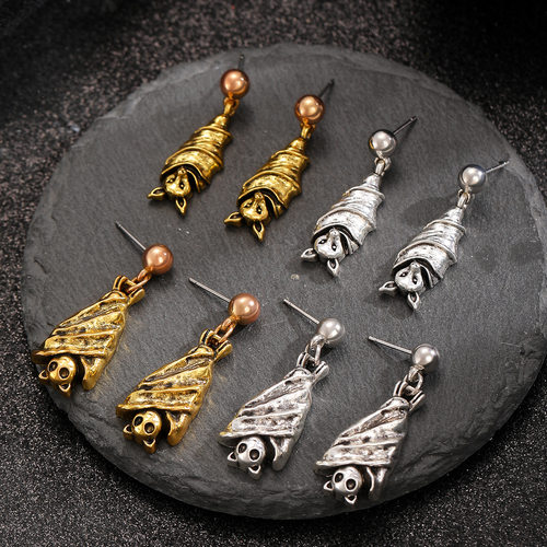New Halloween bat earrings, retro bat earrings women's耳环女