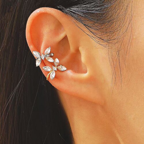no ear hole Ear clip cute butterfly Elegant Earrings women