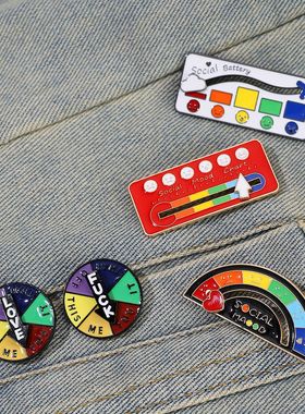 Expressing emotions converting energy alloy brooch Pin badge