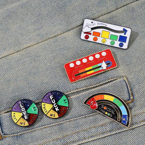 Expressing emotions converting energy alloy brooch Pin badge