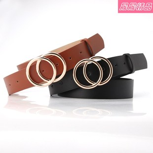 New buckle student coat women round sweater belts belt