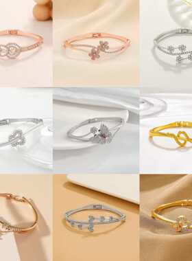手镯rhinestone Korean version commuting spring open bracelet