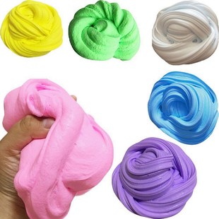 New Fluffy Floam Slime DIY Heat Discoloration Rubber Mud Sli
