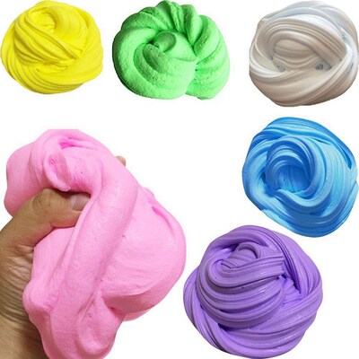 New Fluffy Floam Slime DIY Heat Discoloration Rubber Mud Sli