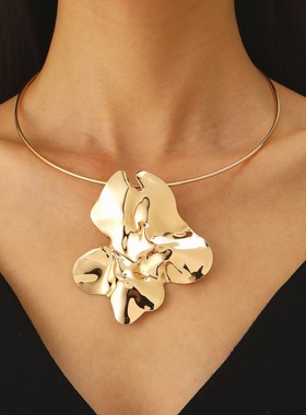 Personalized Earnail Set Retro Flower Exaggerated necklace