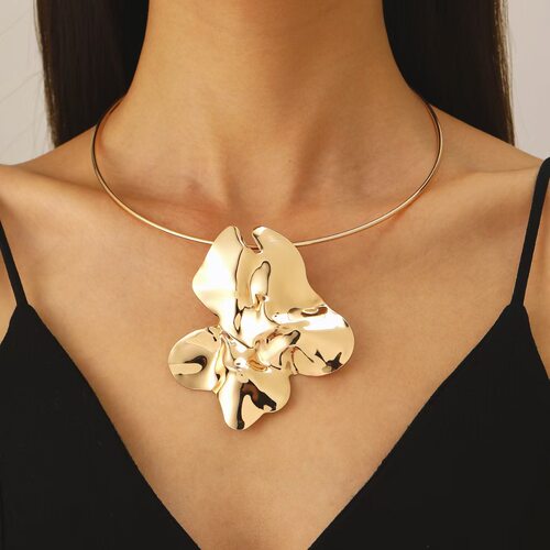 Personalized Earnail Set Retro Flower Exaggerated necklace