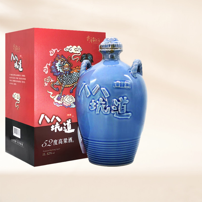 八八坑道麒麟坛装 一公升 52度清香型白酒 1L坛装台湾高粱 88坑道