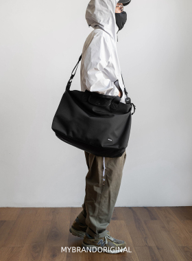 MYBRANDORIGINAL弹道尼龙托特包健身包黑大容量旅行袋28L D3096