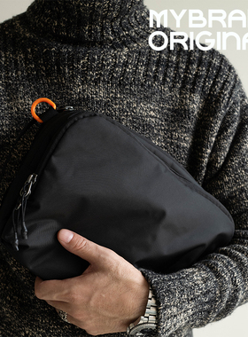 MYBRANDORIGINAL时尚11寸ipad斜挎手拿包多口袋男通勤包4L M24-11