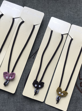 G款1-4号高档纯手工编织项链花瓣珠子毛衣链挂件挂绳子周处的店