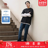 休闲冰丝百搭直筒牛仔长裤 男 男装 牛仔裤 功能面料 骆驼23新款