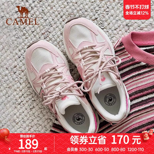 骆驼运动鞋女春夏季新款复古慢跑鞋女款透气回弹减震耐磨休闲鞋