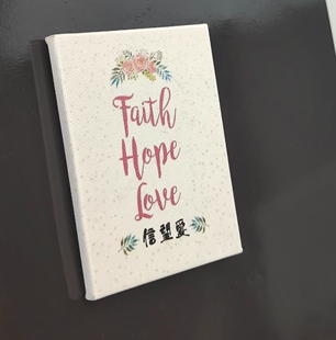 Faith hope love油画磁性冰箱贴磁性贴