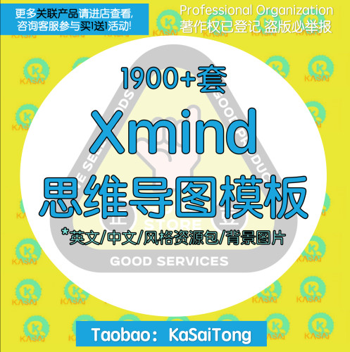 1900+套Xmind软件思维导图绘图画图模板中英文风格资源包图片资料