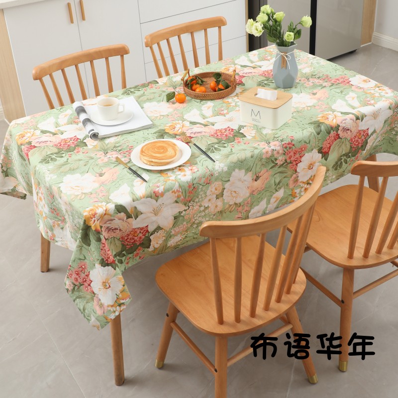 餐桌布田园风老粗布帆布布艺桌布