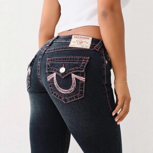 Sexy Retro Low Rise Jeans Womens Skinny Jeans Flare Denims女