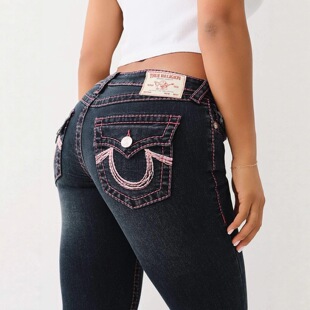 Sexy Retro Low Rise Jeans Womens Skinny Jeans Flare Denims女