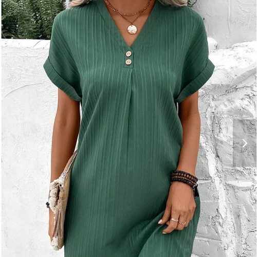 summer dress women casual elegant lady vestidos欧美新款v领