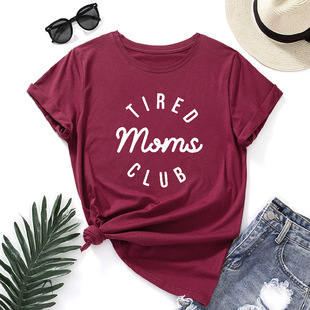 t恤女t woman shirt 创意字母宽松圆领短袖 5xl cotton tshirt