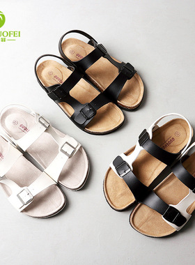 outdoor cork slippers for women man flats sandals slides