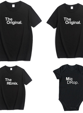 家庭装T恤Family Matching tshirts Women t-shirt kids Tee Tops