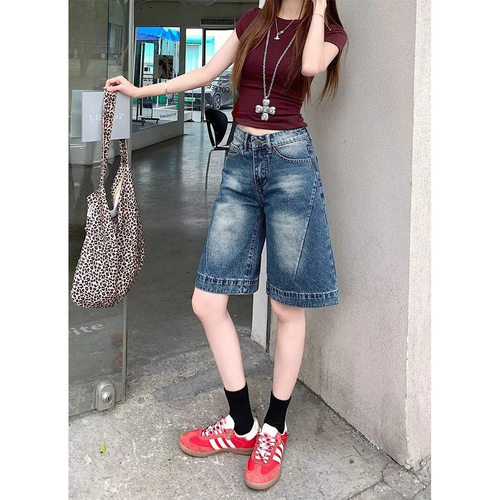 牛仔裤fashion american style denim pants jeans trousers拼接