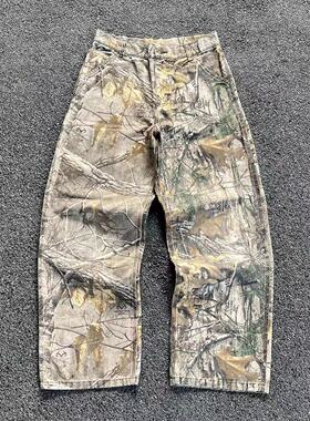 Y2K Retro Camouflage Hip Hop Trousers Oversized Unisex Pants