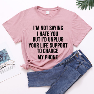 letter ladies tee tops shirt MultiColor Summer Women loose