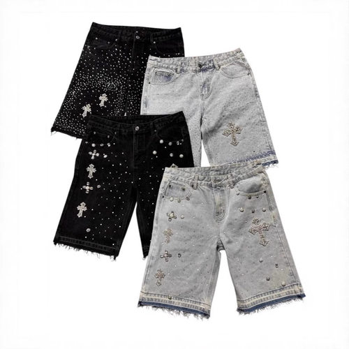 Y2K Denim Shorts American Retro Jeans Shorts Men Women Jorts