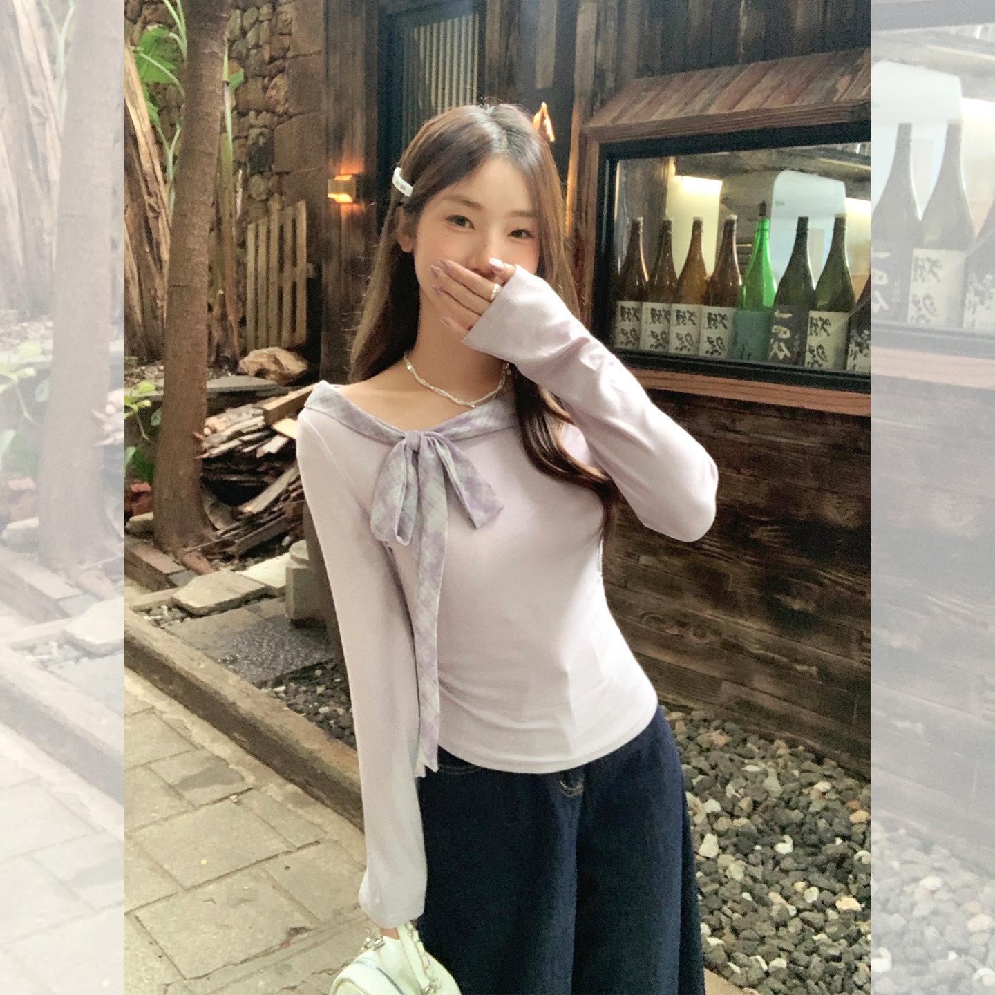 women sexy off shoulder t-shirt female crop top纯欲一字肩