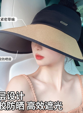 summer hat sun hats wide brim cap beach outdoor草编遮阳帽