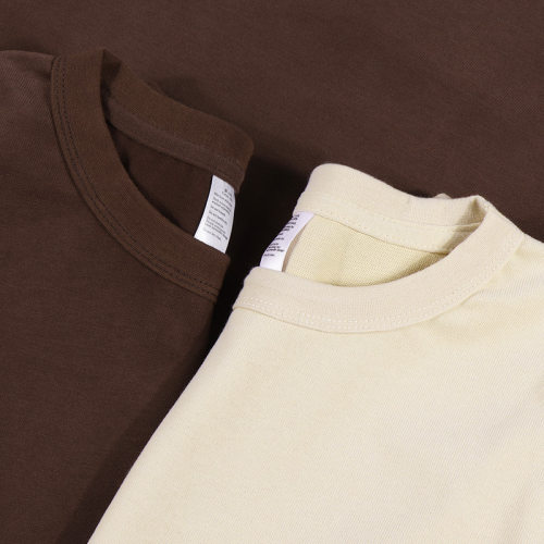 Heavy Cotton Weight Loose Men T-shirt Short Sleeve High