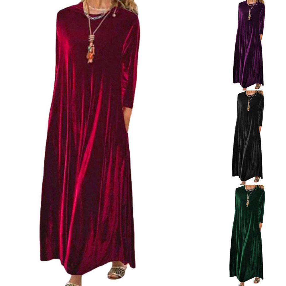 summer dress women casual elegant lady vestidos新款金丝绒图片