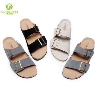 outdoor cork slippers for women man flats sandals slides