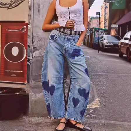 y2k jeans stylish denims pants streetwear trousers欧美牛仔裤