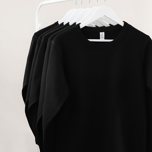Basic Cotton TShirt Long Sleeve Tee Tops300g重磅纯黑色纯棉