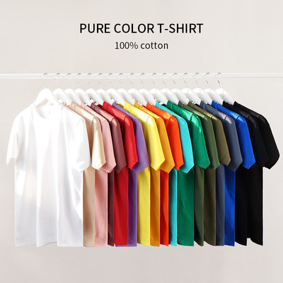 Women Basic T-shirt Heavy t shirt Men日系230g重磅白色纯棉