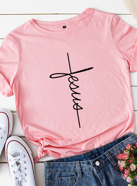 纯棉女T恤S-5XL宽松创意短袖Ladies tshirt Women Cotton T-shirt