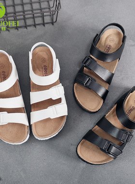 Outdoor Cork Slippers For Women Man Flats Sandals Slides