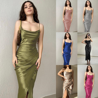 summer dress women elegant ladies vestidos欧美辣妹风性感低胸