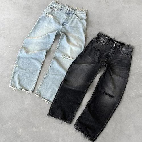 y2k baggy jeans women trendy casual lady denim pants女牛仔裤