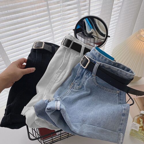 women american stylish retro jeans denim pants牛仔短裤女2026