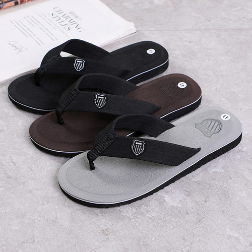 men slides slippers flip flops新款潮流木纹字母拖鞋小贝同款