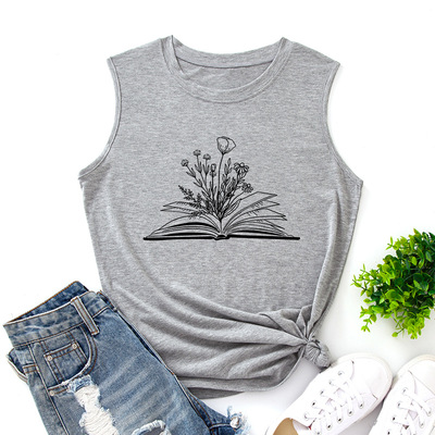 printed summer women's vest top t-shirt comfortable