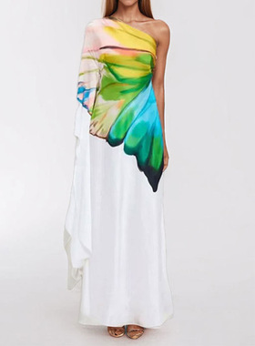 women dress ladies fashion dresses2026新款气质优雅希腊风单肩