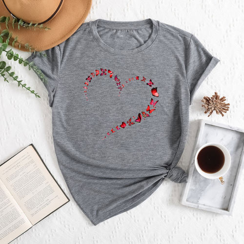 stylish tops short sleeve t-shirt women's trendy korean